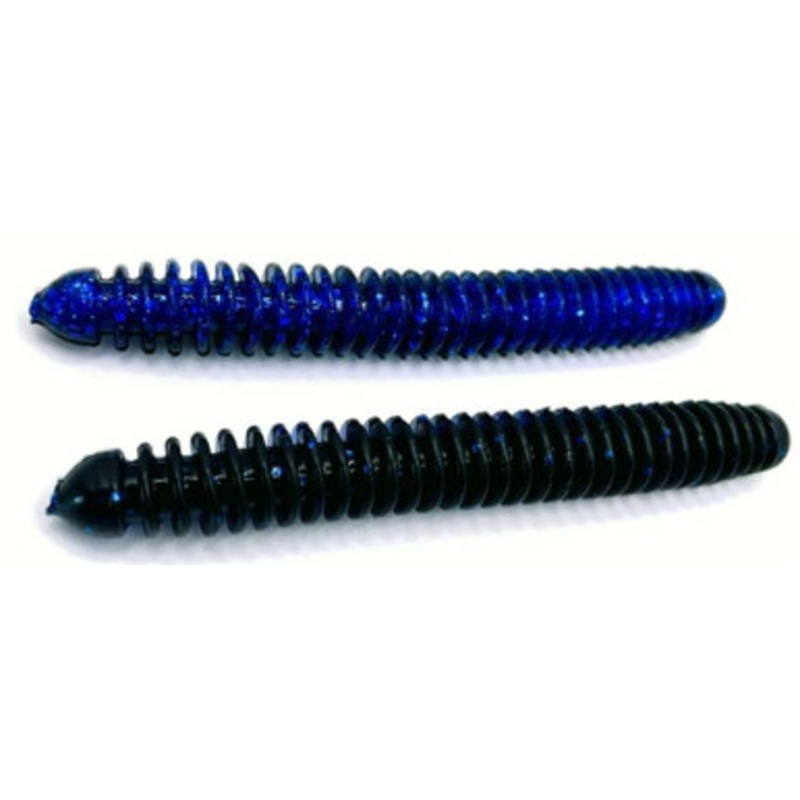 Lake Fork Trophy Lures Ring Fry Worm – 3.75in Blue Bruiser