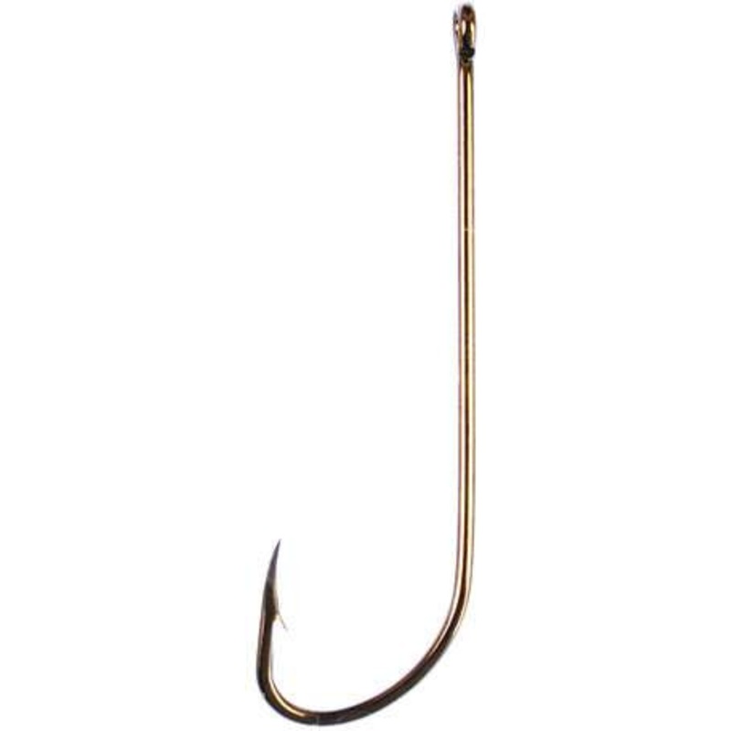 Eagle Claw 072R 2X Long Shank Offset Hook – Bronze – Size 2