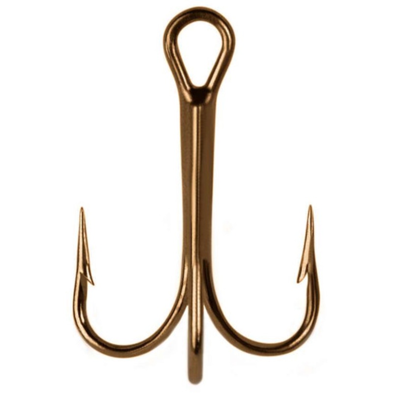 Mustad 3551 Bronzed Superior Treble Hook – Size 2