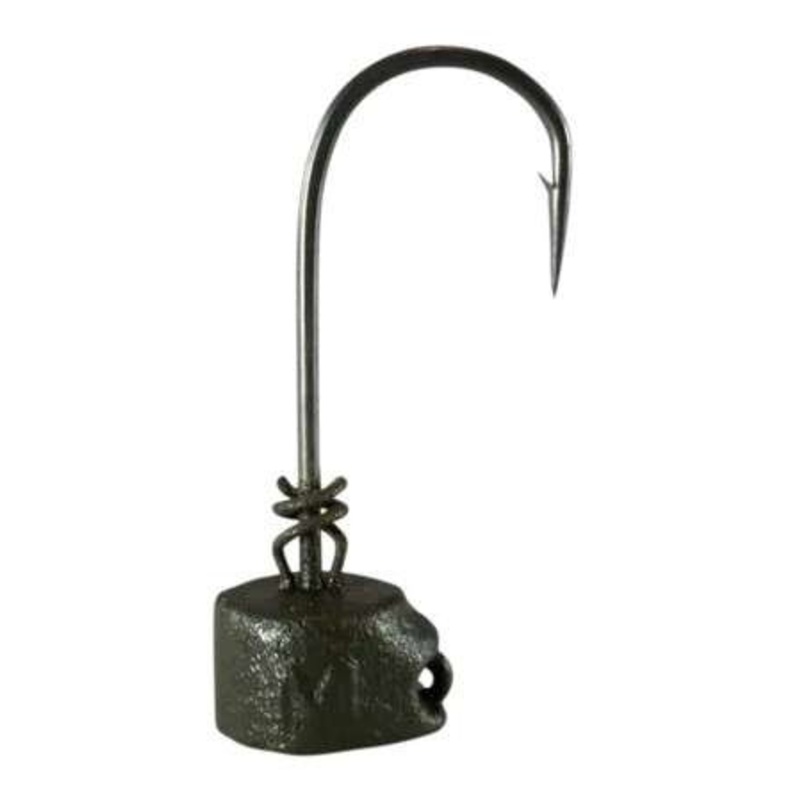 Mustad A-TAK Ned Head Jig Head – 1/8oz – #1 – Matte Green