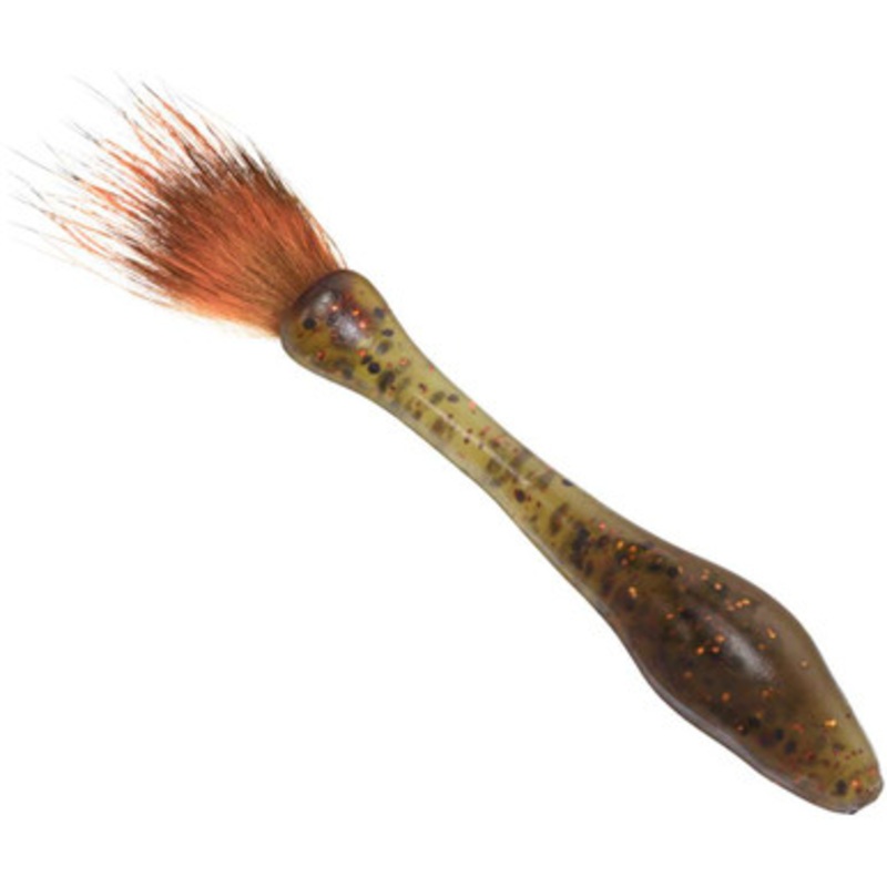 Rabid Baits Fox Shot Drop Shot Bait – 3in – Green Pumpkin Orange