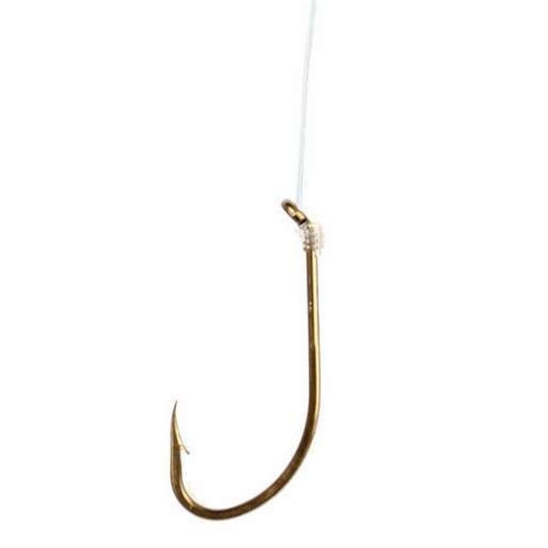 Eagle Claw 032H Plain Shank Snelled Hook – Size 2