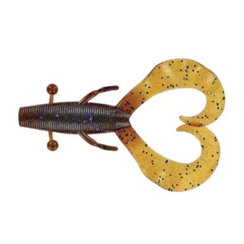 Yamamoto Cowboy Creature Bait – 3.75in – Dark Green Pumpkin w/Amber Laminate