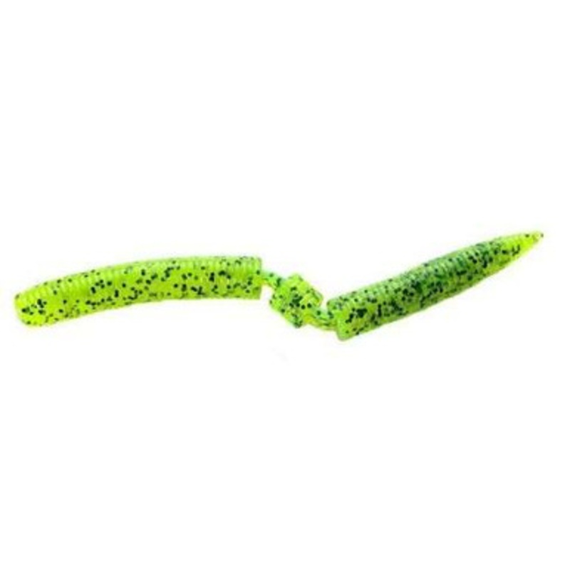 Lake Fork Trophy Lures Hyper Stick Worm – 5in Chartreuse Pepper