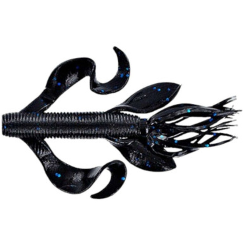 Yamamoto Kreature Bait – 4in – Black w/Large Blue Flake