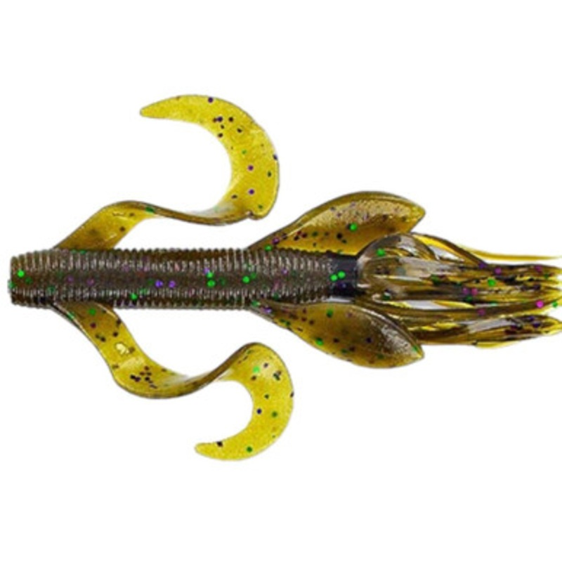 Yamamoto Kreature Bait – 4in – Green Pumpkin w/Green & Purple Flake
