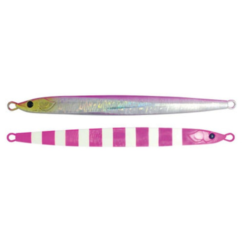 Damiki Deft SJ Vertical Jig – 200g Pink Zebra Glow
