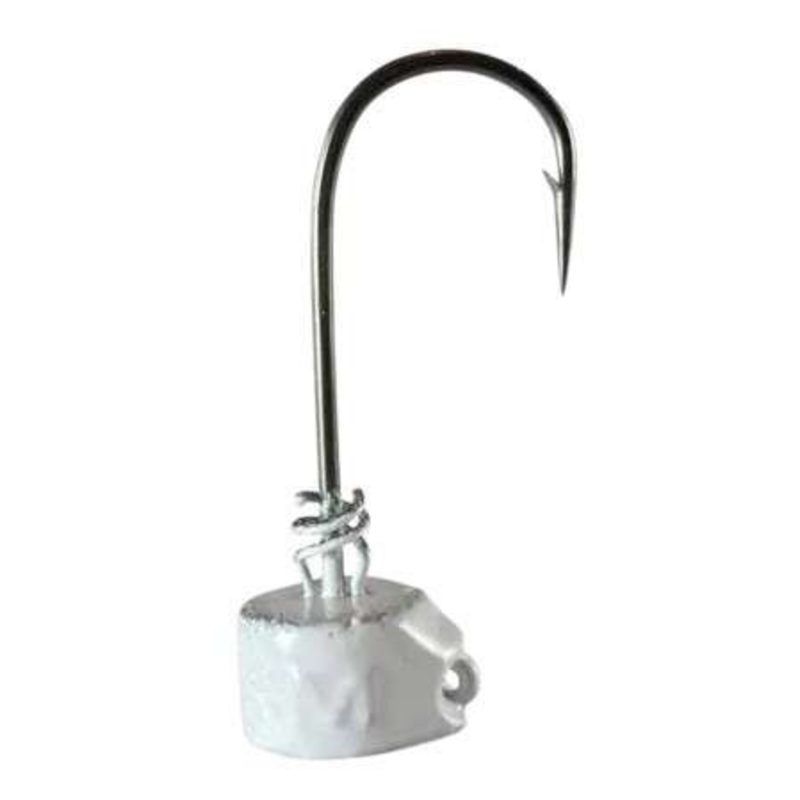 Mustad A-TAK Ned Head Jig Head – 1/8oz – #1 – Matte White