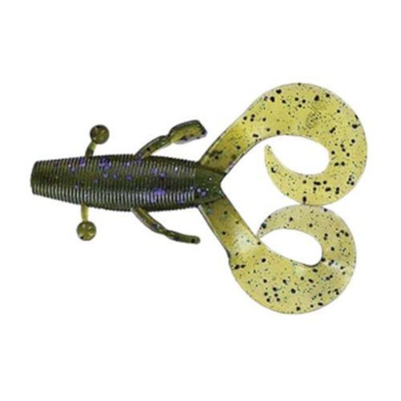 Yamamoto Cowboy Creature Bait – 3.75in – Smoke w/Purple & Blue Flake/Watermelon w/Blue Flake