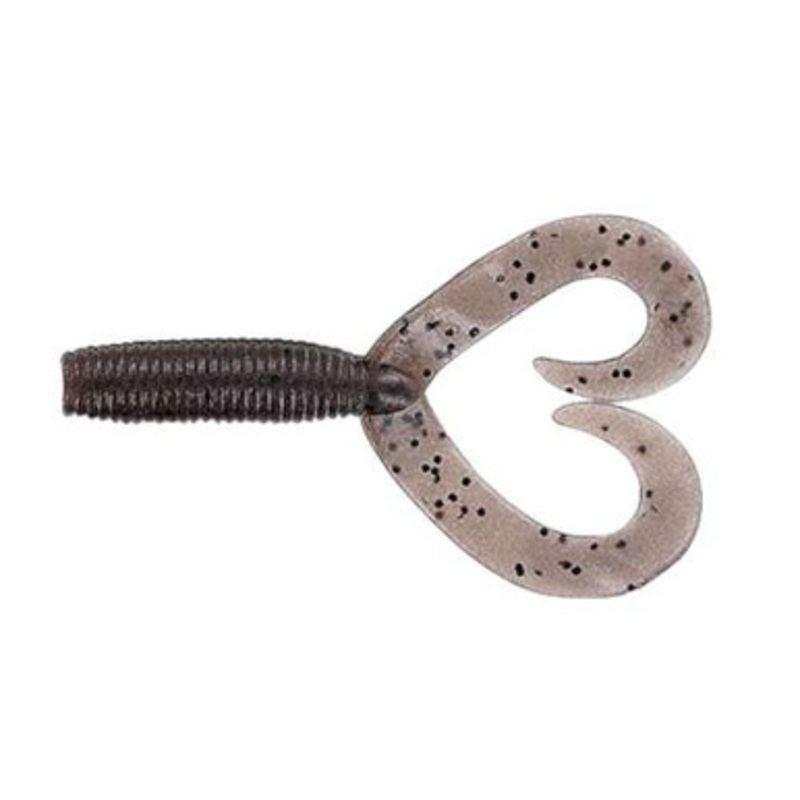 Yamamoto Double Tail Grub – 4in – Cinnamon w/Large Black Flake