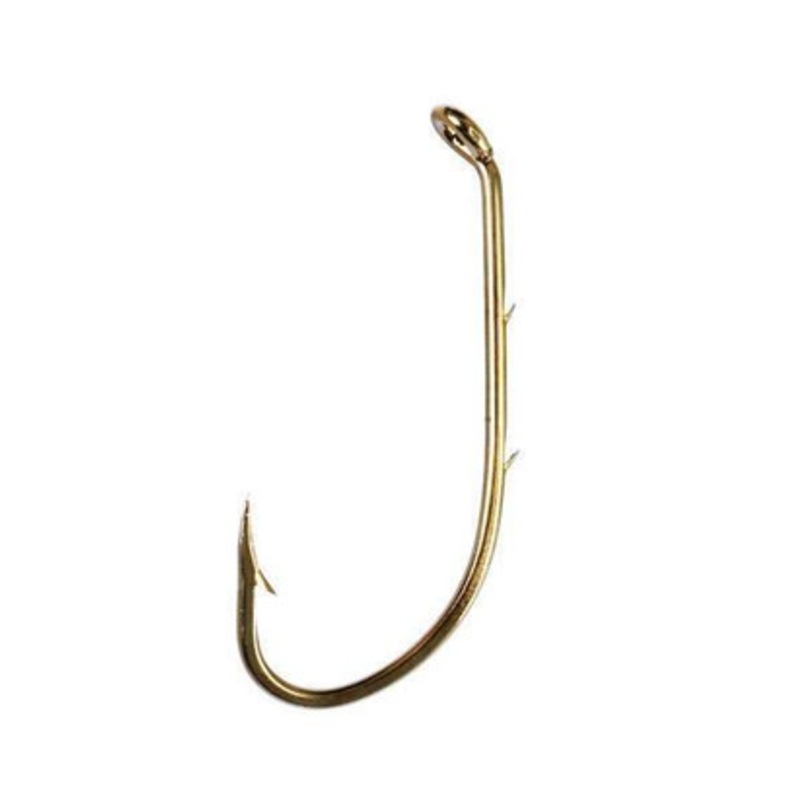 Eagle Claw 181 Down Eye Offset Baitholder Hooks – Small – Size 4