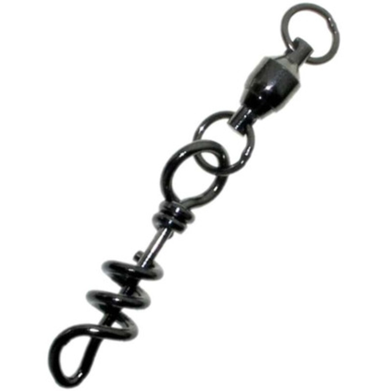 Quick Rig Sea Buoy DWE 2mm 75 Ball Bearing Corkscrew Swivel Black Nickel 5 Pack