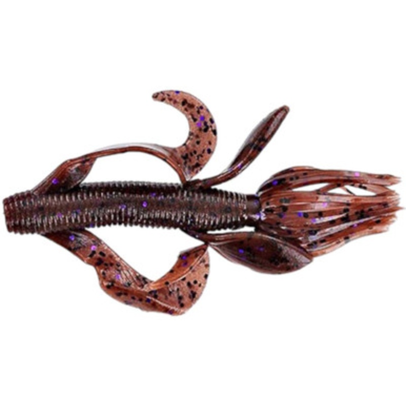 Yamamoto Kreature Bait – 4in – Cinnamon Brown w/Black & Purple Flake