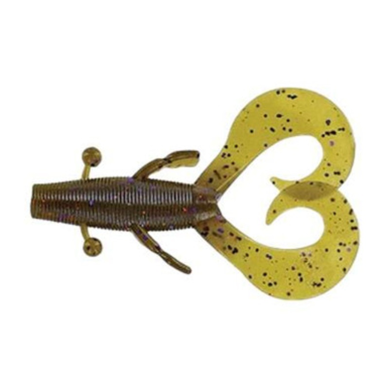 Yamamoto Cowboy Creature Bait – 3.75in – Green Pumpkin w/Purple & Copper Flake