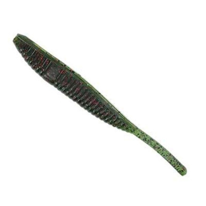 Yamamoto Shad Shape Floater Worm – 5in – Watermelon w/Black & Red Flake