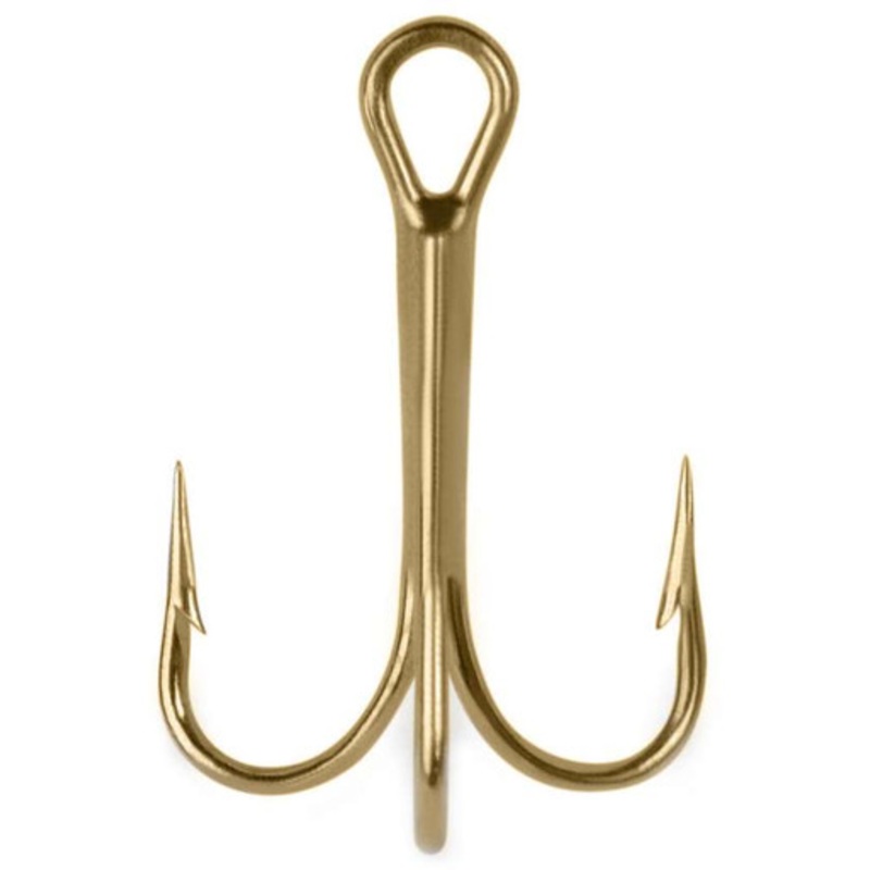 Mustad 35518 Gold Treble Hook – Size 12