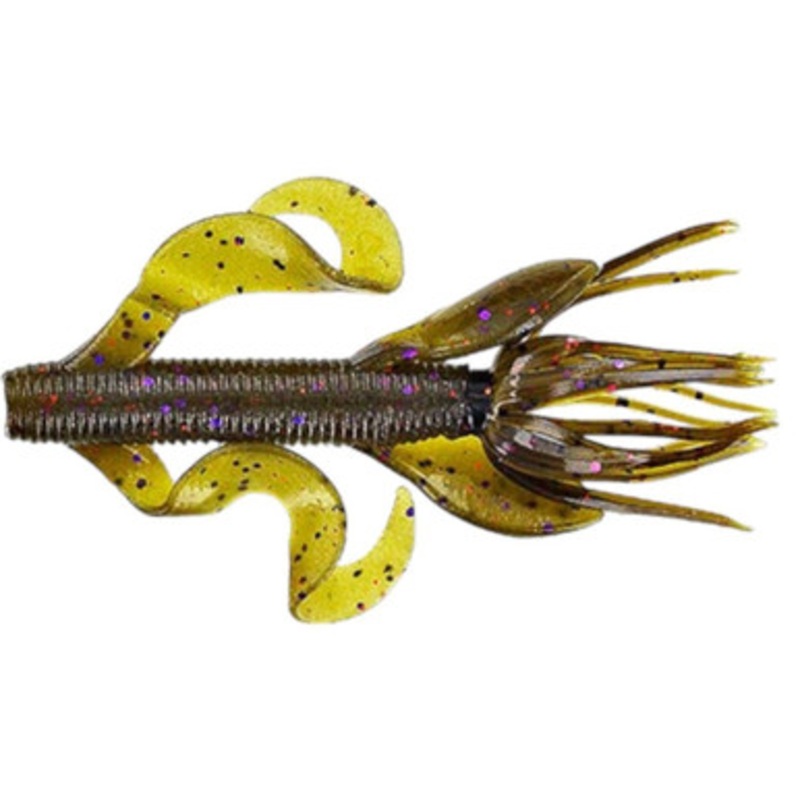 Yamamoto Kreature Bait – 4in – Green Pumpkin w/Purple & Copper Flake