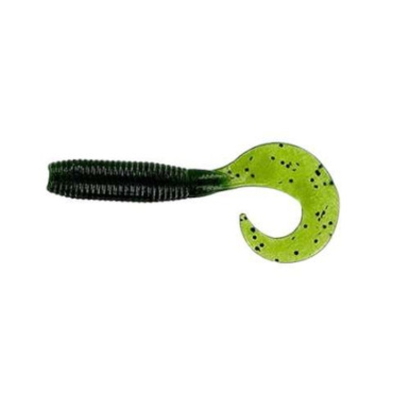 Yamamoto Single Tail Grub – 4in – Watermelon w/Large Black Flake