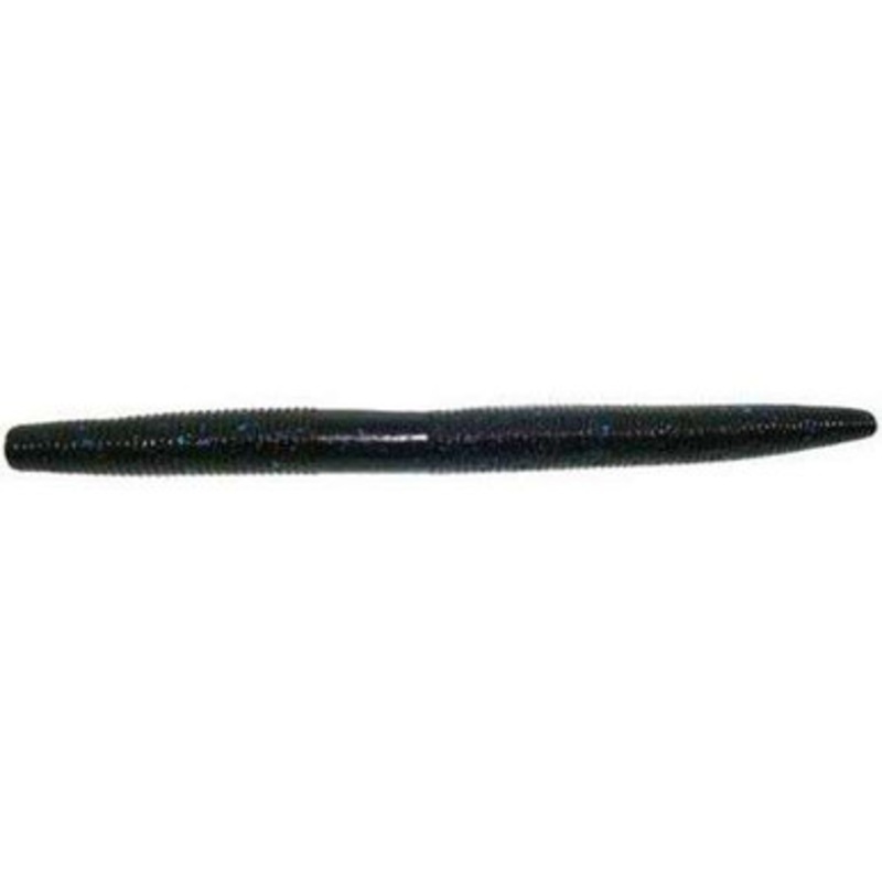 Yamamoto 5in Senko Bulk Pack – 50 Pack – Black w/ Large Blue Flake