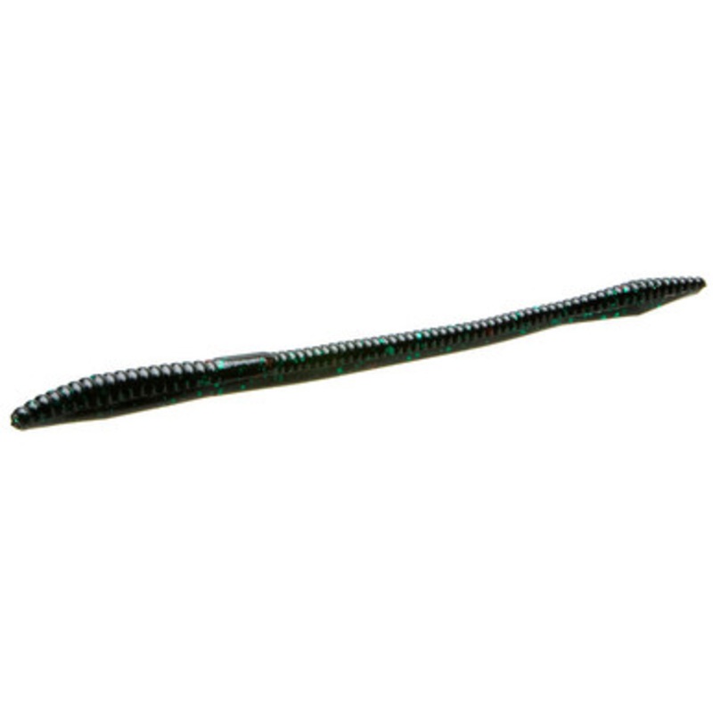Zoom Trick Worm – 6-1/4in – Black Emerald