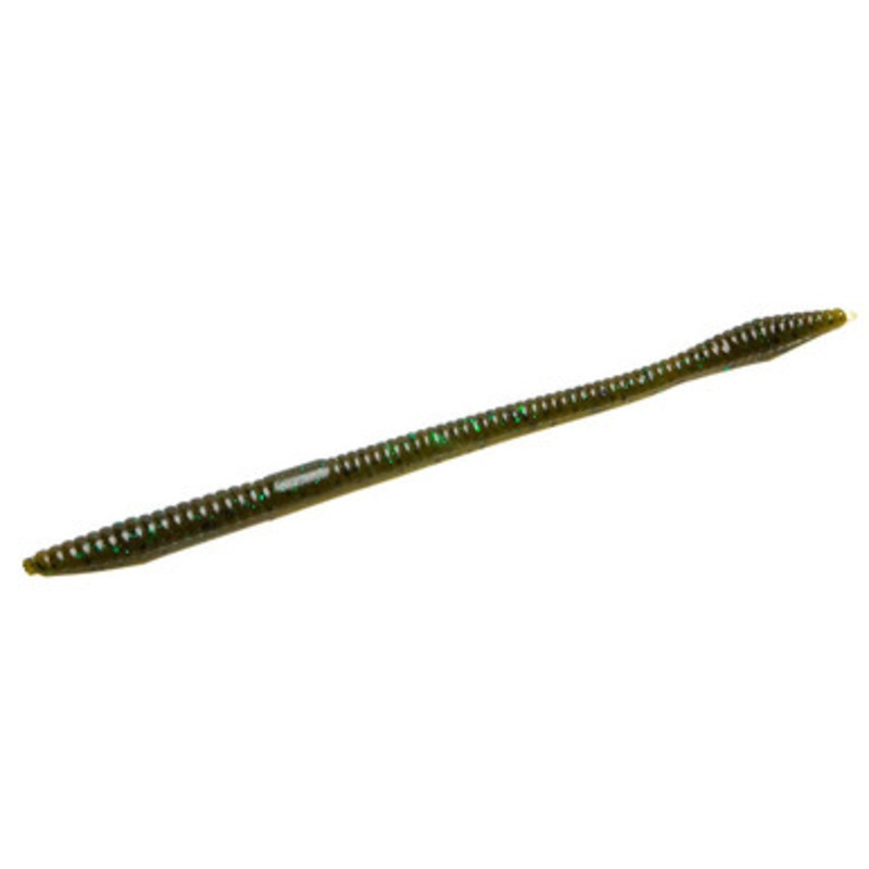 Zoom Trick Worm – 6-1/4in – Green Pumpkin Green
