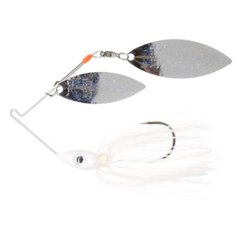 Nichols Lures Pulsator Metal Flake DW Spinnerbait – 3/8oz – Blue Shad Nickel Blue