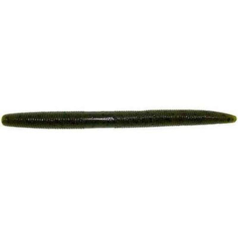 Yamamoto 5in Senko Bulk Pack – 100 Pack – Green Pumpkin/Black Flake
