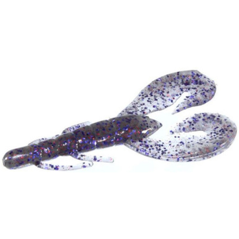 Zoom Super Speed Craw – 4in – Smoke Purple Red Glitter