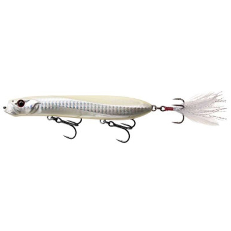 13 Fishing Power-Slide Pencil Popper – 4.8in – Shiny Bone