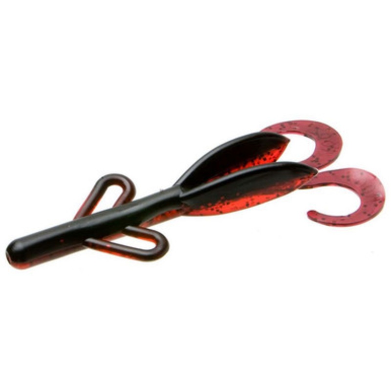 Zoom Baby Brush Hog Bait – 4in – Black Ruby