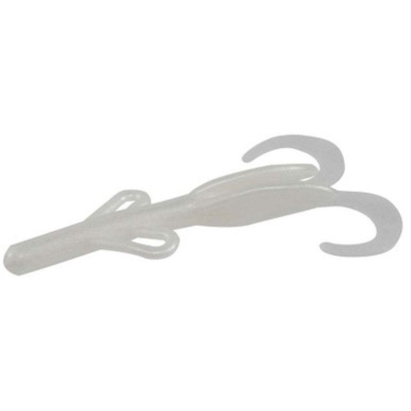 Zoom Baby Brush Hog Bait – 4in – White Pearl
