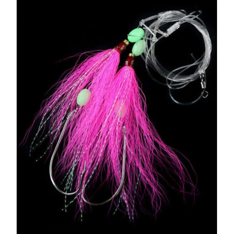 Jigging World Hi-Lo Bucktail Rig – 6/0 – Pink