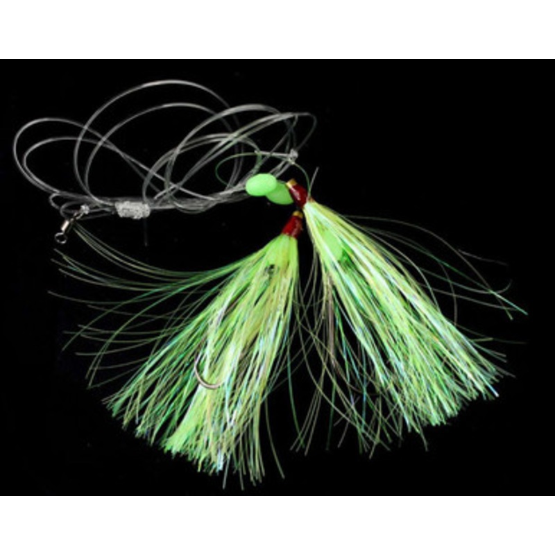 Jigging World Hi-Lo Flasher Rig – 6/0 – Chartreuse
