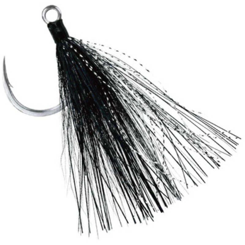 BKK Lone Diablo Bucktail Inline Single Hooks – Black – 4/0 3pk