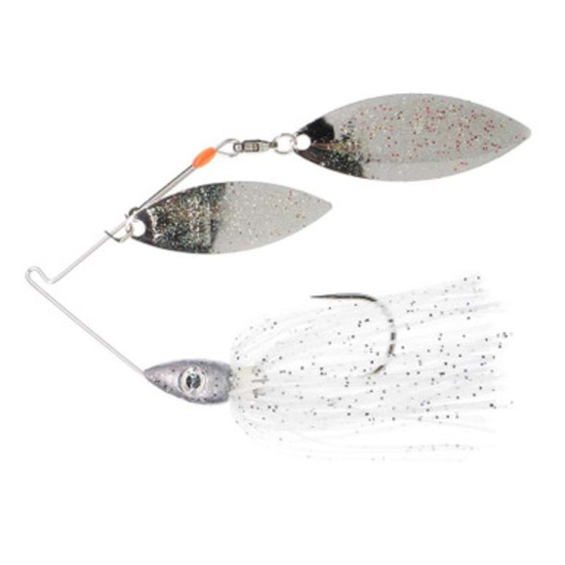 Nichols Lures Pulsator Metal Flake DW Spinnerbait – 3/8oz – Crystal Nickel Green