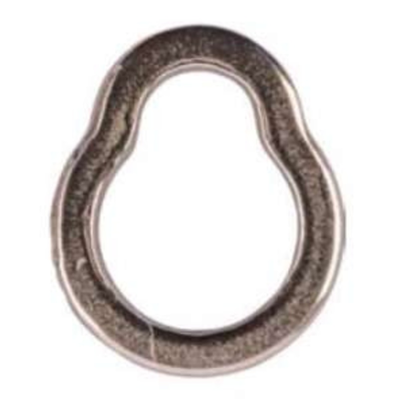 Mustad Demon Stainless Steel Pear Ring – 4 – 400lb – 7pk