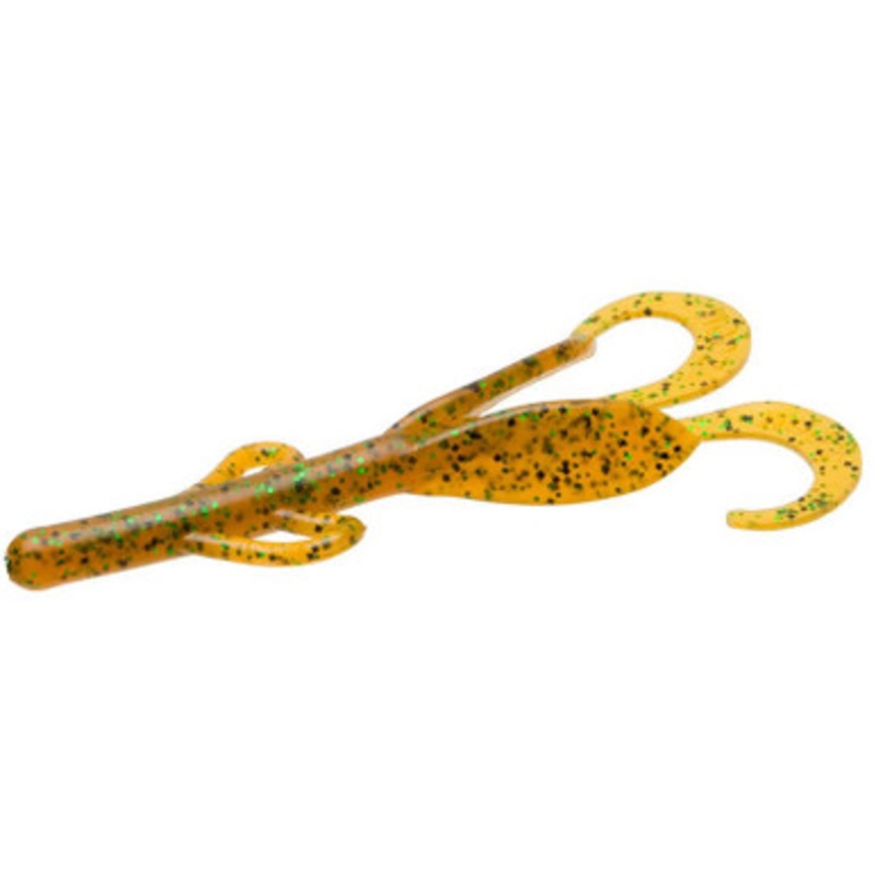 Zoom Baby Brush Hog Bait – 4in – Rootbeer Pepper Green