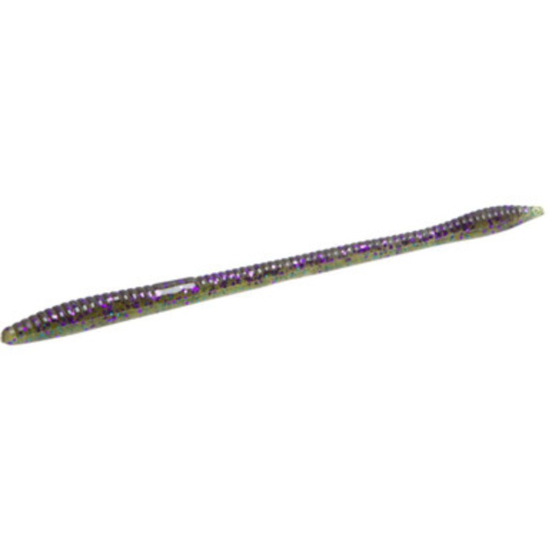 Zoom Trick Worm – 6-1/4in – Sprayed Grass