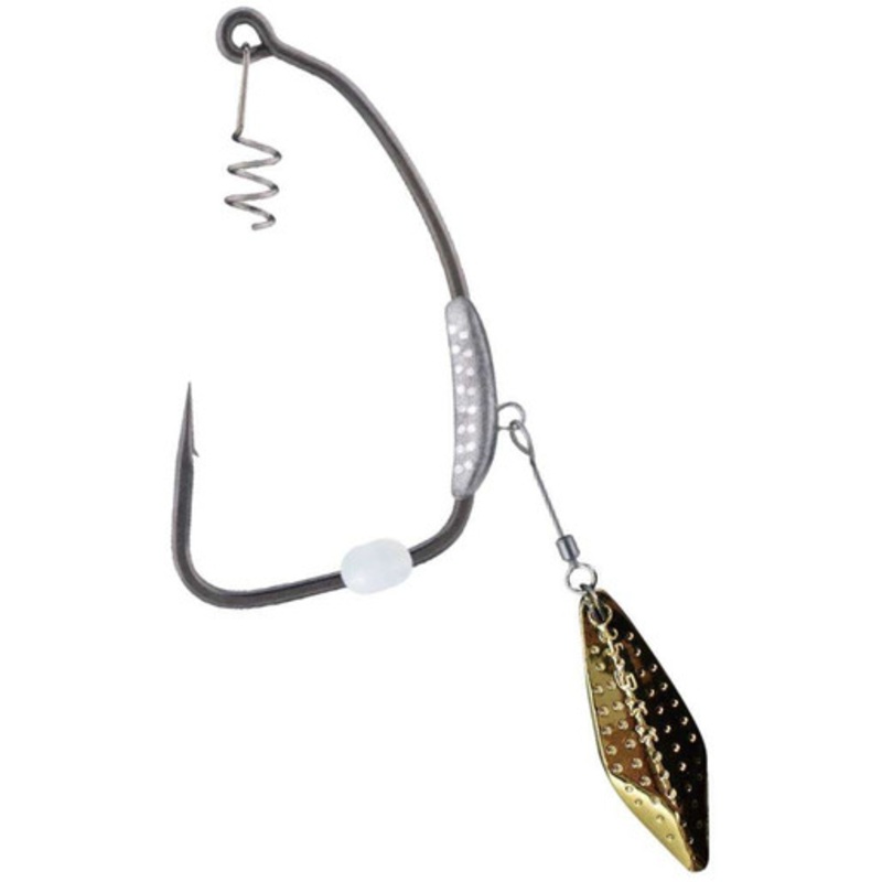 BKK Titandiver Weighted Swimbait Hook 5/0 3/16oz – Gold Blade 2pk