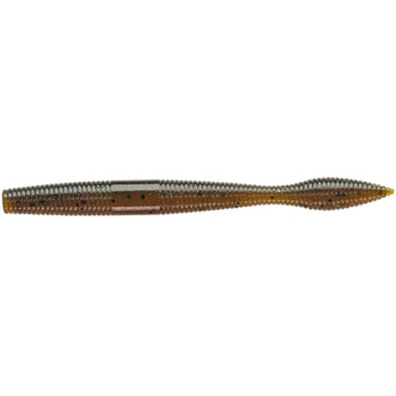 Daiwa Yamamoto Neko Fat Worm – 4in – Green Pumpkin Amber