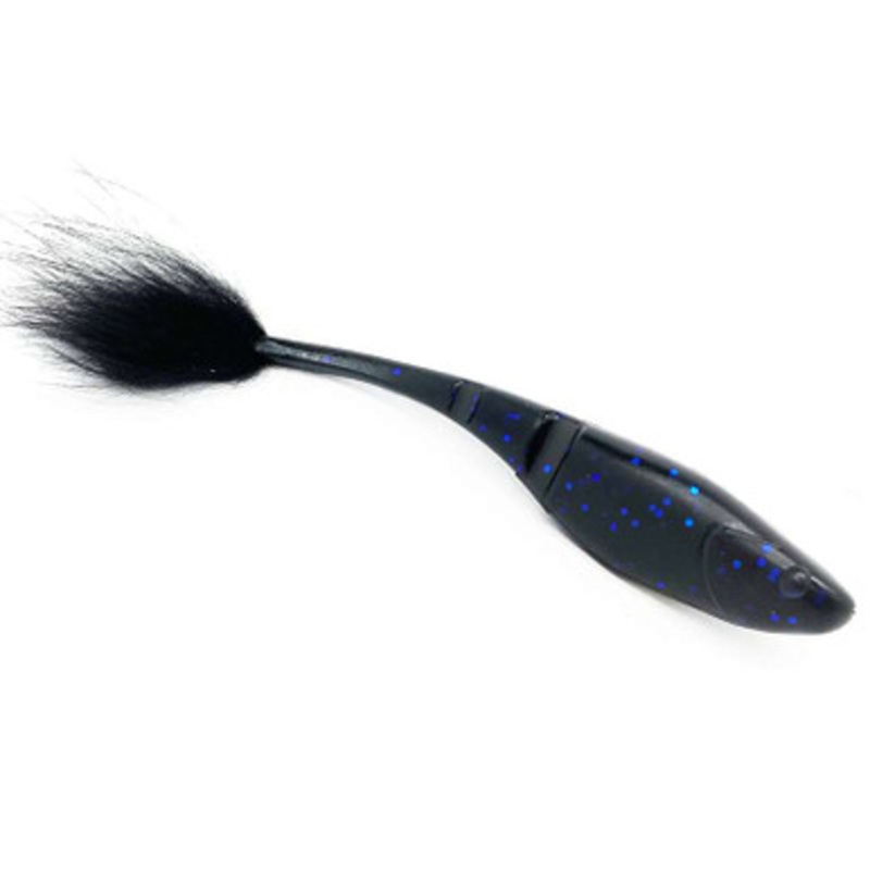 Rabid Baits Rab-Shad Soft Jerkbait – 6in – Black Night