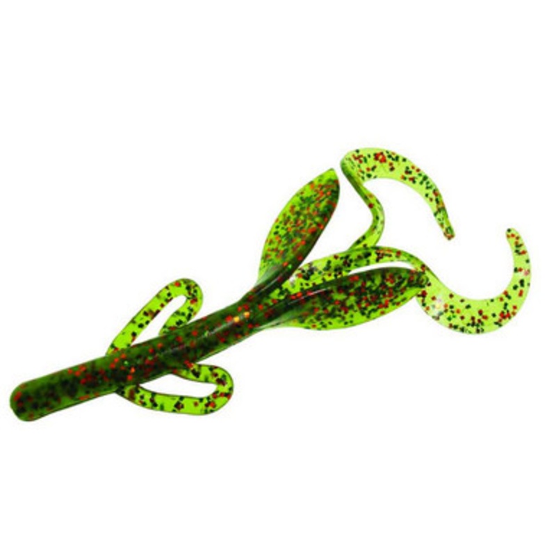 Zoom Baby Brush Hog Bait – 4in – Watermelon Green Org