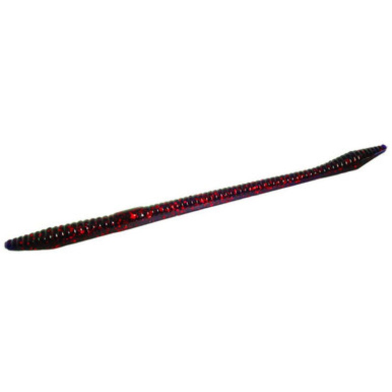 Zoom Trick Worm – 6-1/4in – Grape Red Glitter
