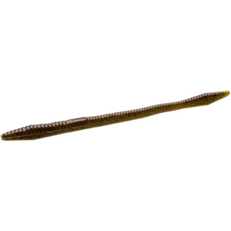 Zoom Trick Worm – 6-1/4in – Green Pumpkin Purple