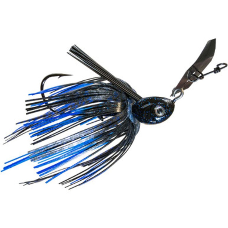 Z-Man Project Z Chatterbait Weedless Lure – 1/2oz – Black/Blue