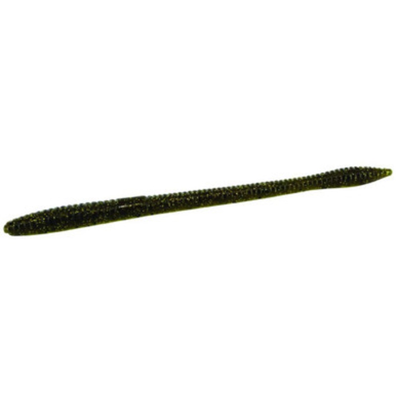 Zoom Trick Worm – 6-1/4in – Green Pumpkin Gold