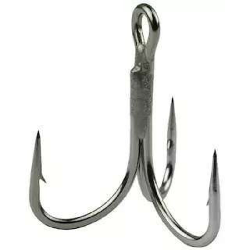 Mustad Jaw Lok Inline 3X Strong Treble Hooks – 3/0
