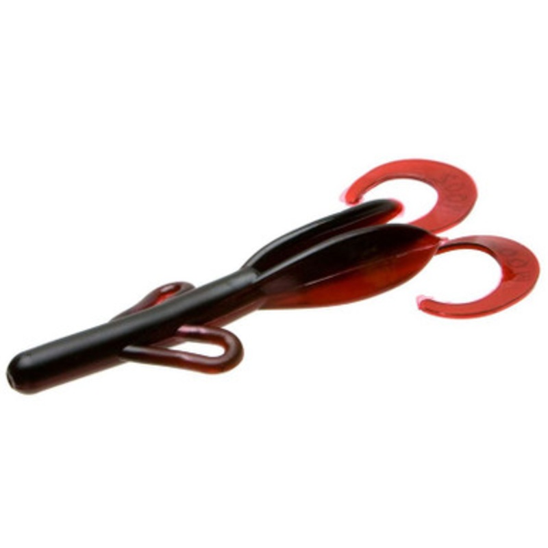 Zoom Baby Brush Hog Bait – 4in – Red Shad