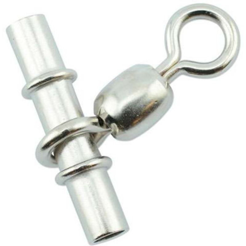 AFW FWJ-3.5T-B Size #3/0 310lb Brass Sleeve Swivels – Nickel – 100pc