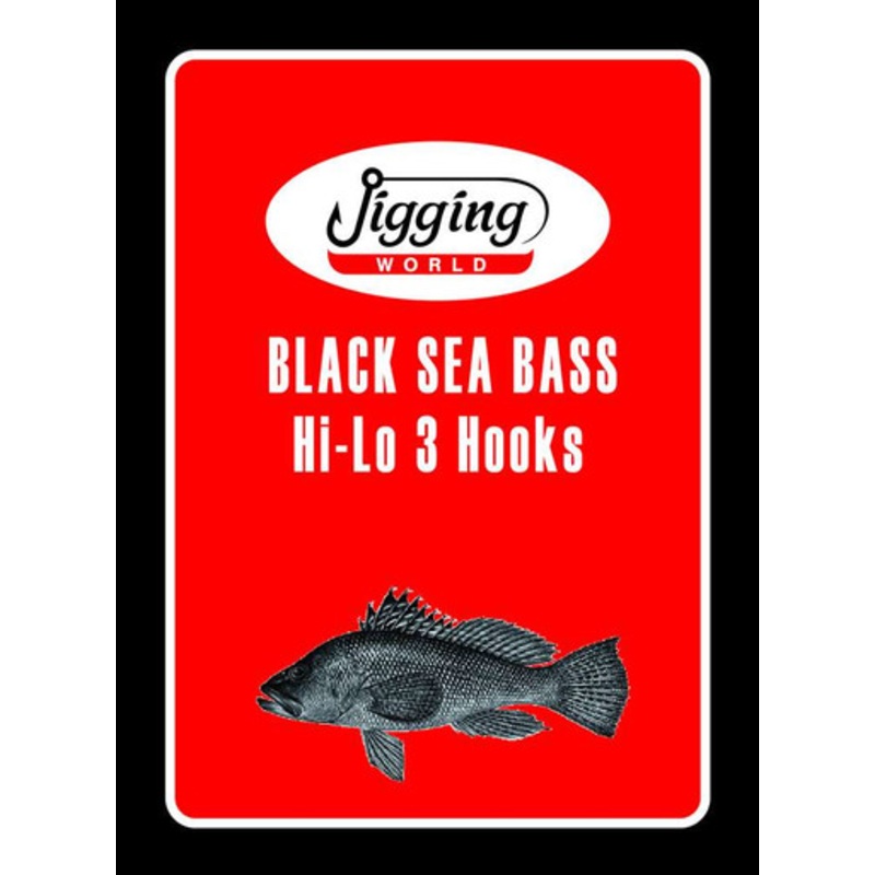 Jigging World Black Sea Bass 3-Hook Hi-Lo Rig – 2/0